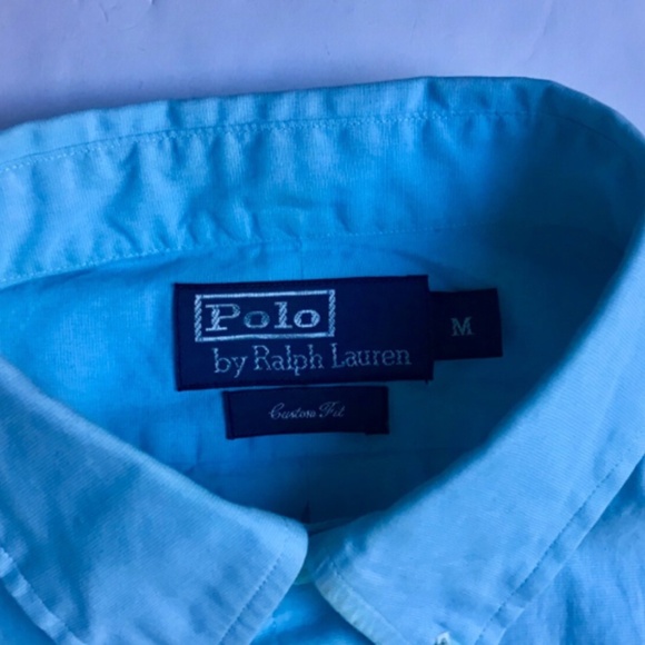 Polo Ralph Lauren lovely turquoise fine cotton button down shirt Sz M - Picture 2 of 8